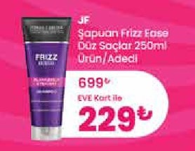 J F Şampuan Frizz Ease Düz Saçlar 250Ml