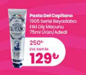 Pasta Del Capitano 1905 Serisi Beyazlatıcı Etki Diş Macunu 75Ml Ürün/Adedi