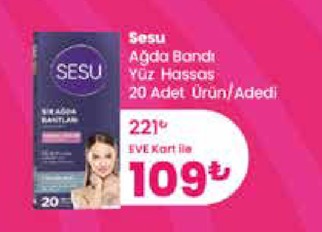 Sesu Ağda Bandı Yüz Hassas 20 Adet