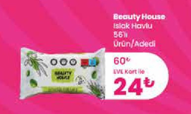 Beauty House Islak Havlu 56'Lı