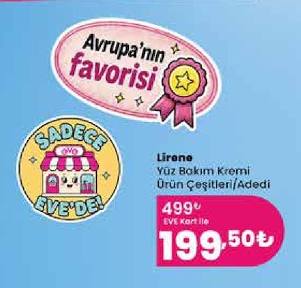 Lırene Yüz Bakım Kremi Ürün Çeşitleri/Adedi