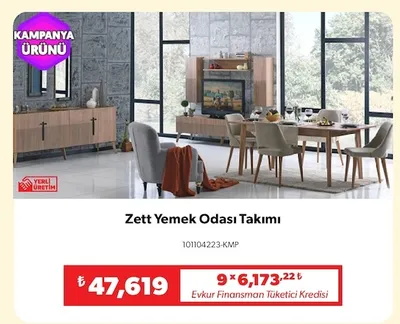 Zett Yemek Odası Takımı