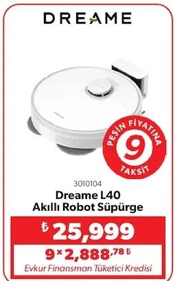 Dreame L40 Akıllı Robot Süpürge