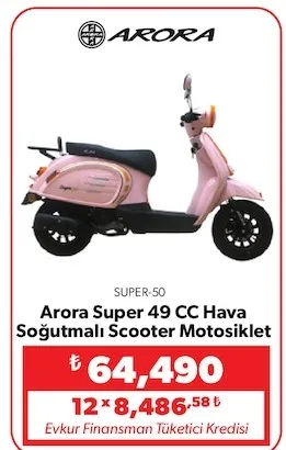 Arora Super 49 Cc Hava Soğutmalı Scooter Motosiklet