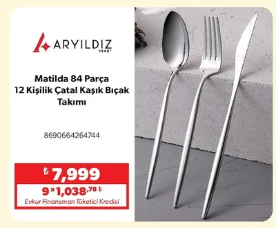 Matilda 84 Parça 12 Kişilik Çatal Kaşık Bıçak Takımı