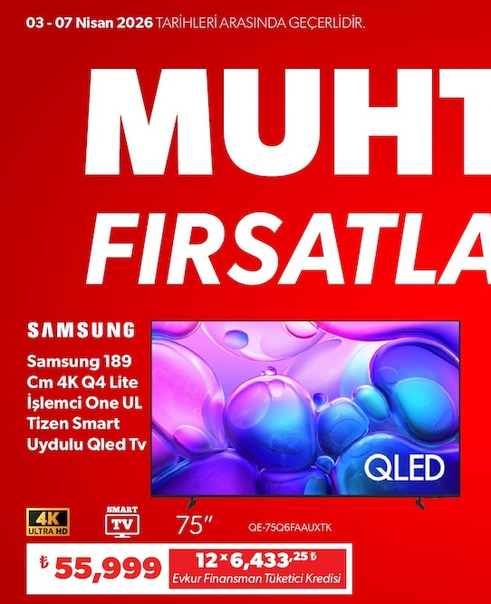 Samsung 189 Cm 4K Q4 Lite İşlemci One Ul Tizen Smart Uydulu Qled Tv