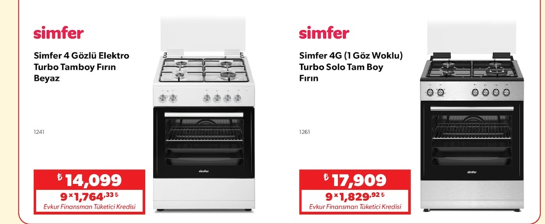 Simfer 4 Gözlü Elektro Turbo Tamboy Fırın Beyaz