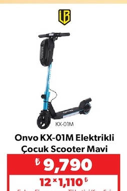 Onvo Kx-01M Elektrikli Çocuk Scooter Mavi