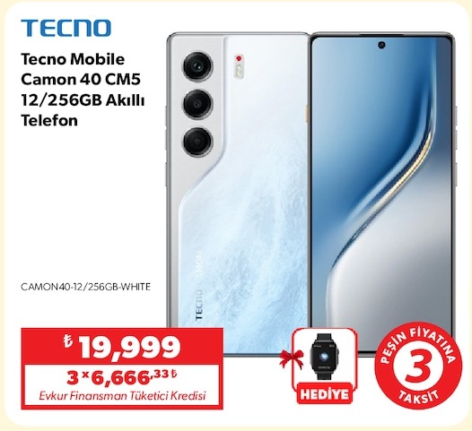 Tecno Mobile Camon 40 Cm5 12/256Gb Akıllı Telefon