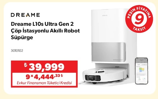 Dreame L10S Ultra Gen 2 Çöp İstasyonlu Akıllı Robot Süpürge