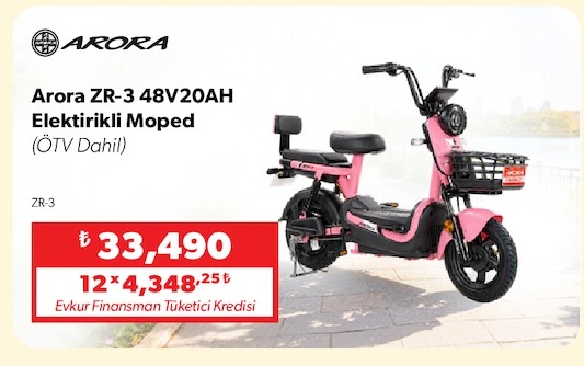 Arora Zr-3 48V20Ah Elektrikli Moped