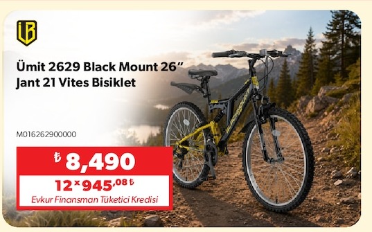 Ümit 2629 Black Mount 26" Jant 21 Vites Bisiklet