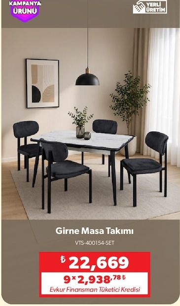 Girne Masa Takımı Vts-400154-Set