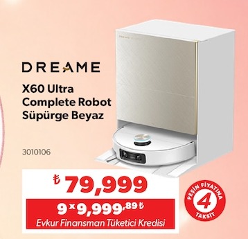 Dreame X60 Ultra Complete Robot Süpürge Beyaz