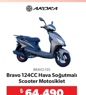 Arora Bravo 124Cc Hava Soğutmalı Scooter Motosiklet