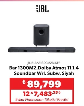 Jbl Bar 1300M2, Dolby Atmos 11.1.4 Soundbar Wrl. Subw. Siyah