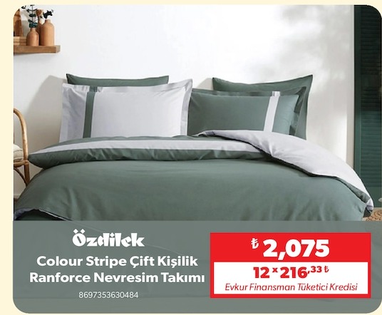 Özdilek Colour Stripe Çift Kişilik Ranforce Nevresim Takımı