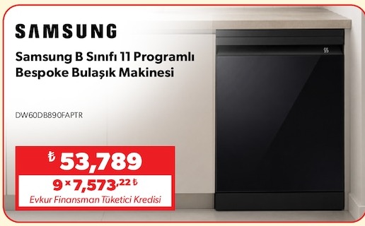 Samsung B Sınıfı 11 Programlı Bespoke Bulaşık Makinesi