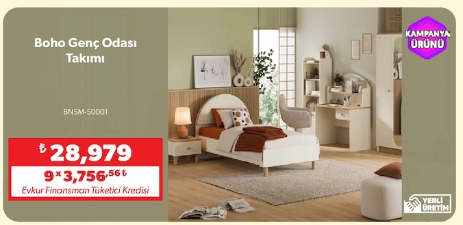 Boho Genç Odası Takımı Bnsm-50001