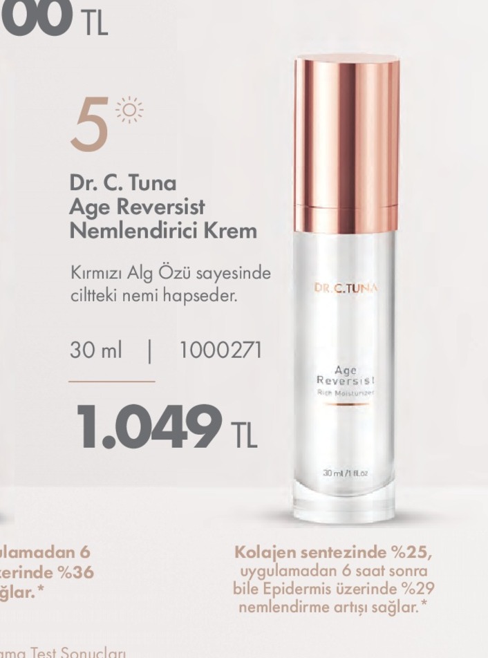 Dr. C. Tuna Age Reversist Nemlendirici Krem 30Ml