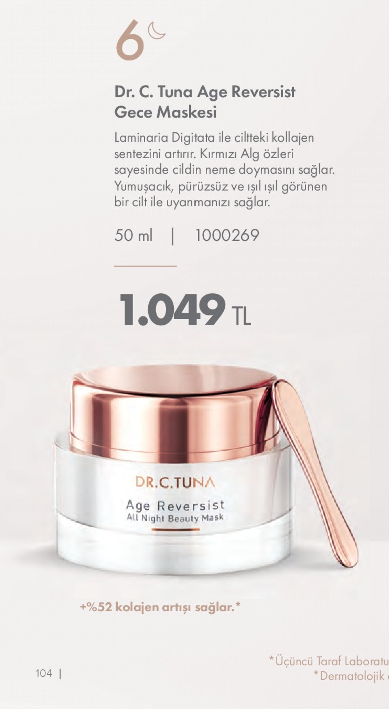 Dr. C. Tuna Age Reversist Gece Maskesi 50 Ml