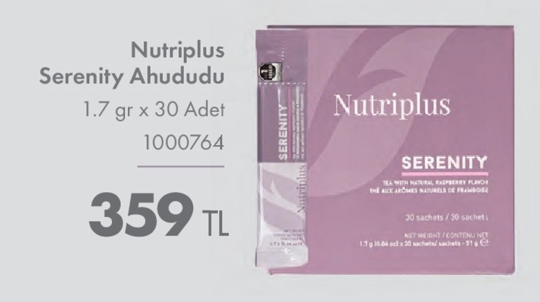 Nutriplus Serenity Ahududu 1.7 Gr X 30 Adet