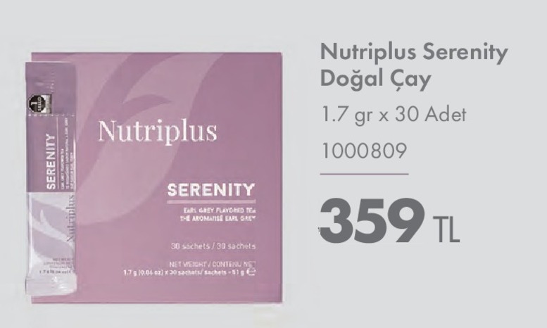 Nutriplus Serenity Doğal Çay 1.7 Gr X 30 Adet