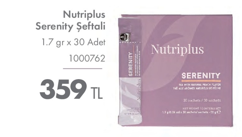 Nutriplus Serenity Şeftali 1.7 Gr X 30 Adet