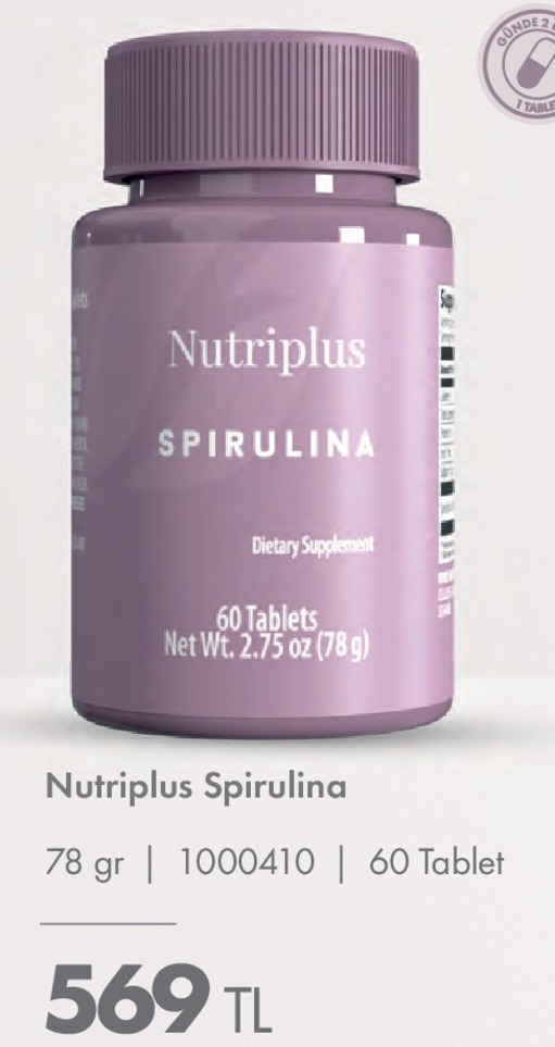 Nutriplus Spirulina 60 Tablet