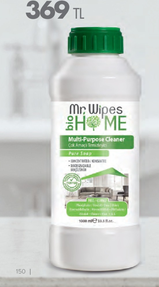 Mr. Wipes Home Multi-Purpose Cleaner Pure Soap 1000Ml