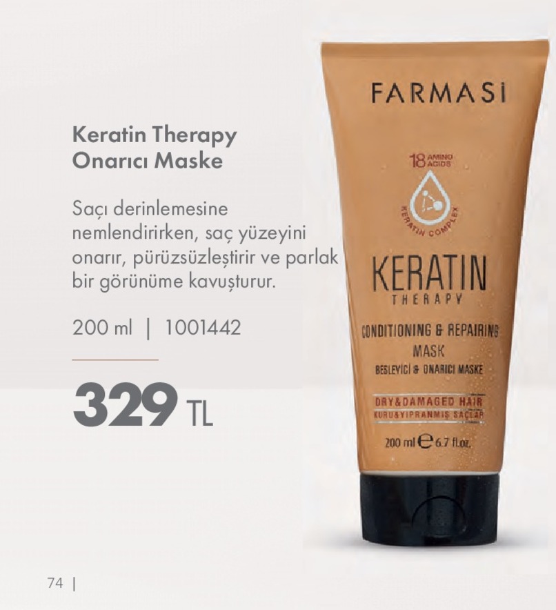 Farmasi Keratin Therapy Onarıcı Maske 200Ml