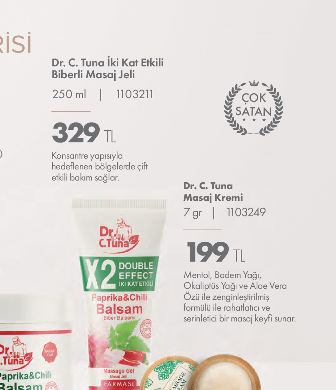 Dr. C. Tuna Masaj Kremi 7Gr