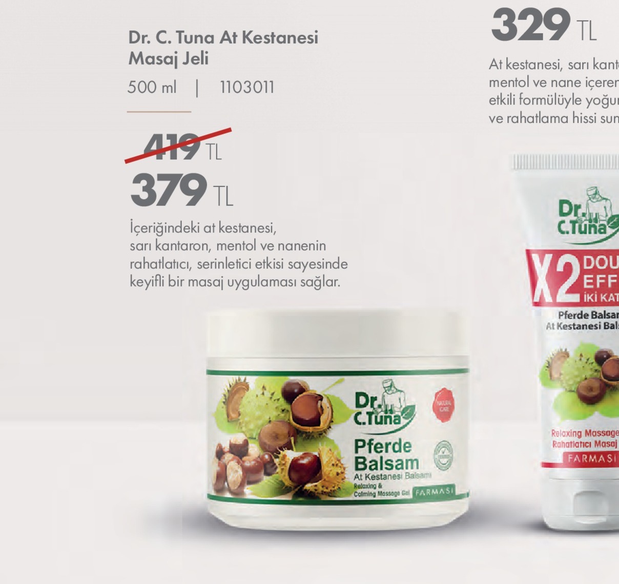 Dr. C. Tuna At Kestanesi Masaj Jeli 500 Ml