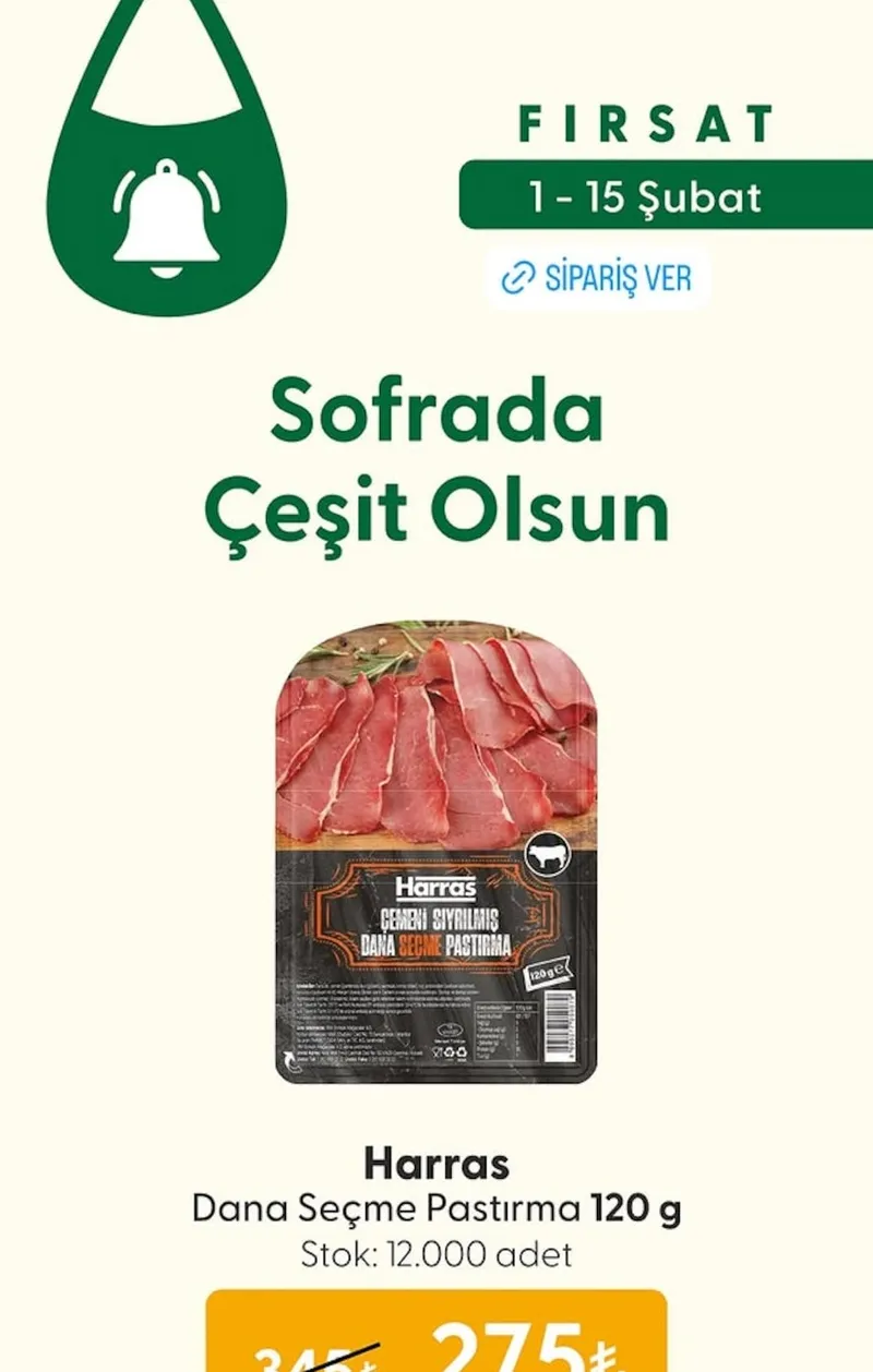 Harras Dana Seçme Pastırma 120 G