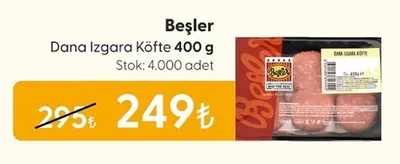 Beşler Dana Izgara Köfte 400 G