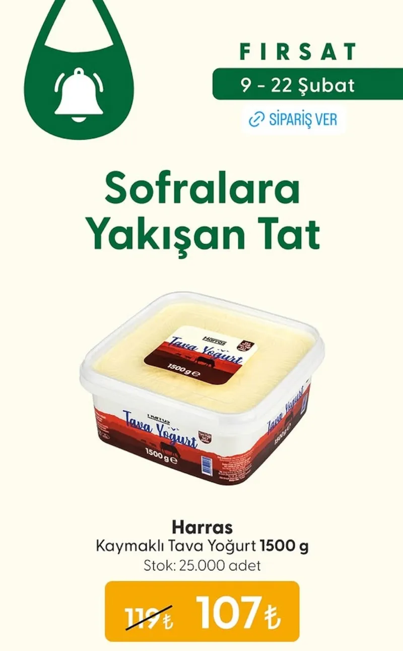 Harras Kaymaklı Tava Yoğurt 1500 G