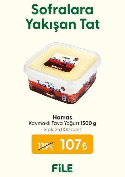 Harras Kaymaklı Tava Yoğurt 1500 G