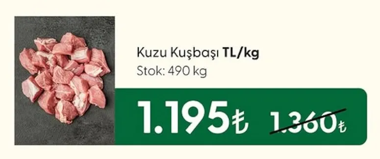 Kuzu Kuşbaşı Tl/Kg