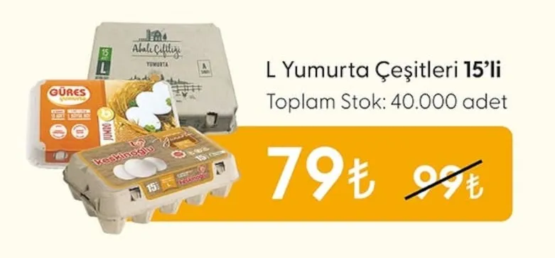 L Yumurta Çeşitleri 15'Li