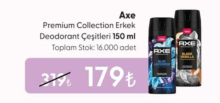Axe Premium Collection Erkek Deodorant Çeşitleri 150 Ml