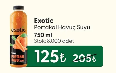 Exotic Portakal Havuç Suyu 750 Ml