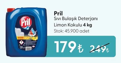 Pril Sıvı Bulaşık Deterjanı Limon Kokulu 4 Kg