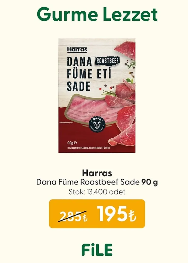 Harras Dana Füme Roastbeef Sade 90 G