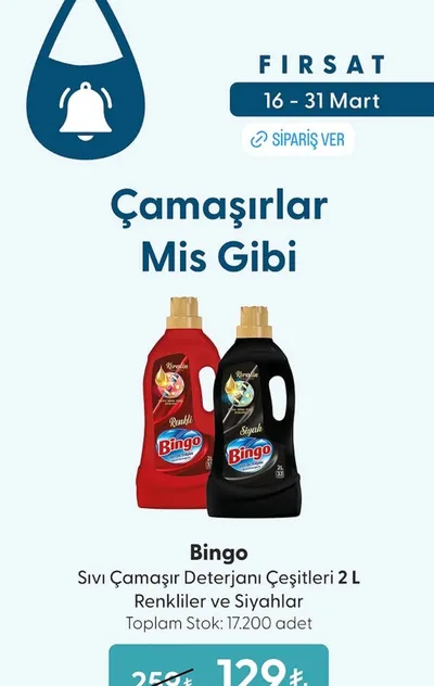 Bingo Sıvı Çamaşır Deterjanı Çeşitleri 2 L Renkliler Ve Siyahlar