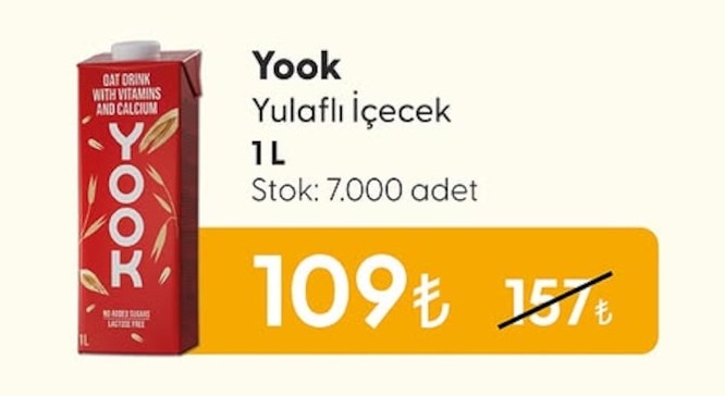 Yook Yulaflı İçecek 1 L