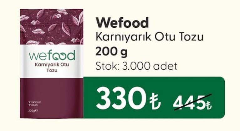 Wefood Karnıyarık Otu Tozu 200G