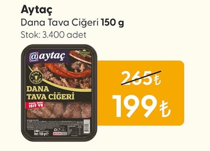 Aytaç Dana Tava Ciğeri 150G