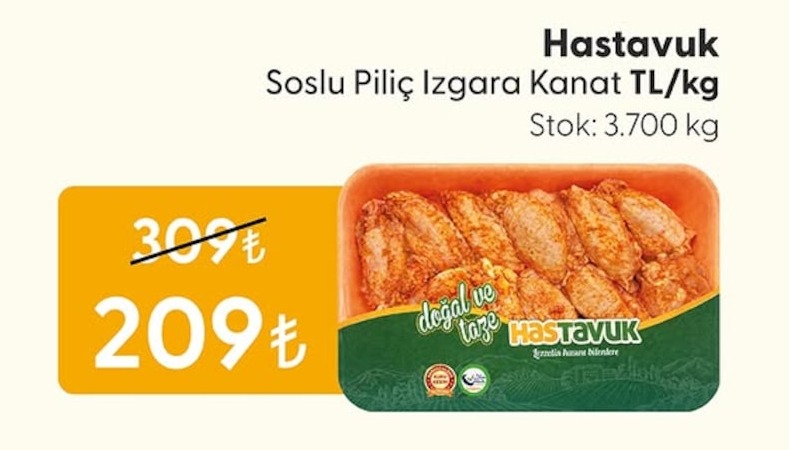 Hastavuk Soslu Piliç Izgara Kanat Tl/Kg
