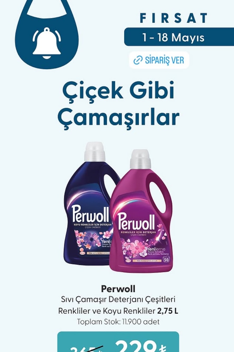 Perwoll Sıvı Çamaşır Deterjanı Renkliler Ve Koyu Renkliler 2,75 L