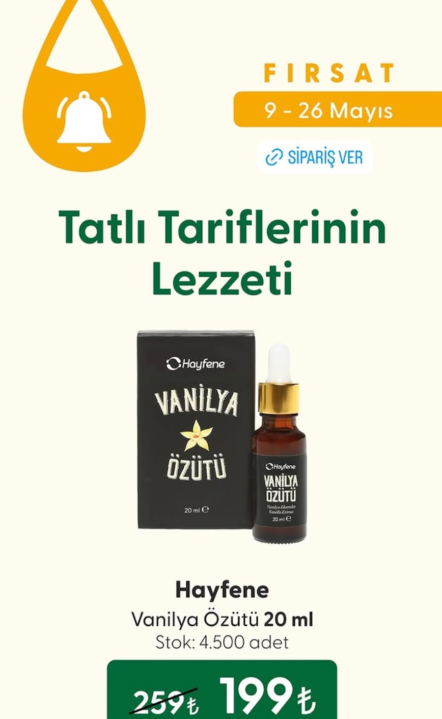 Hayfene Vanilya Özütü 20 Ml